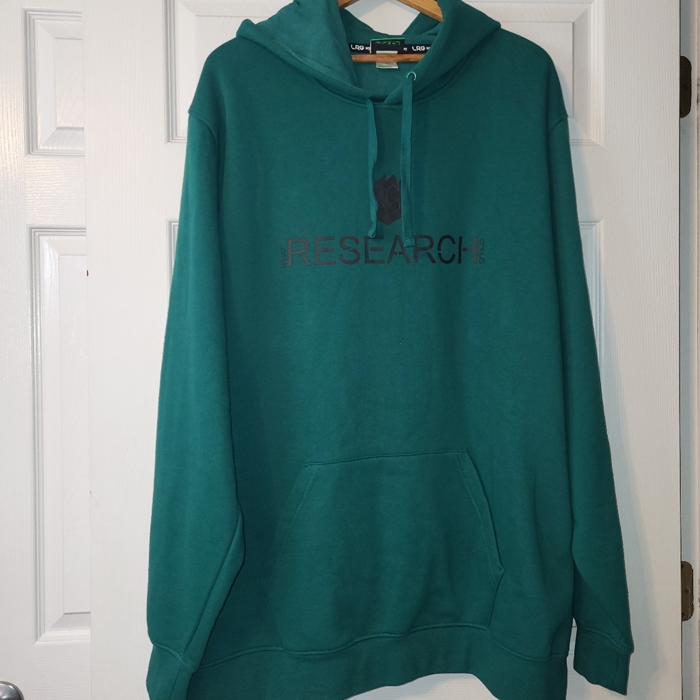 LRG Lifted Research Group Graphic‎ Hoodie Green Men's Size 4XL